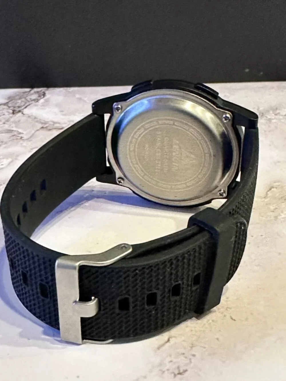 3/$30 Lenqin Digital Watch Men Black 43MM Round Dial Day Date New Battery 10